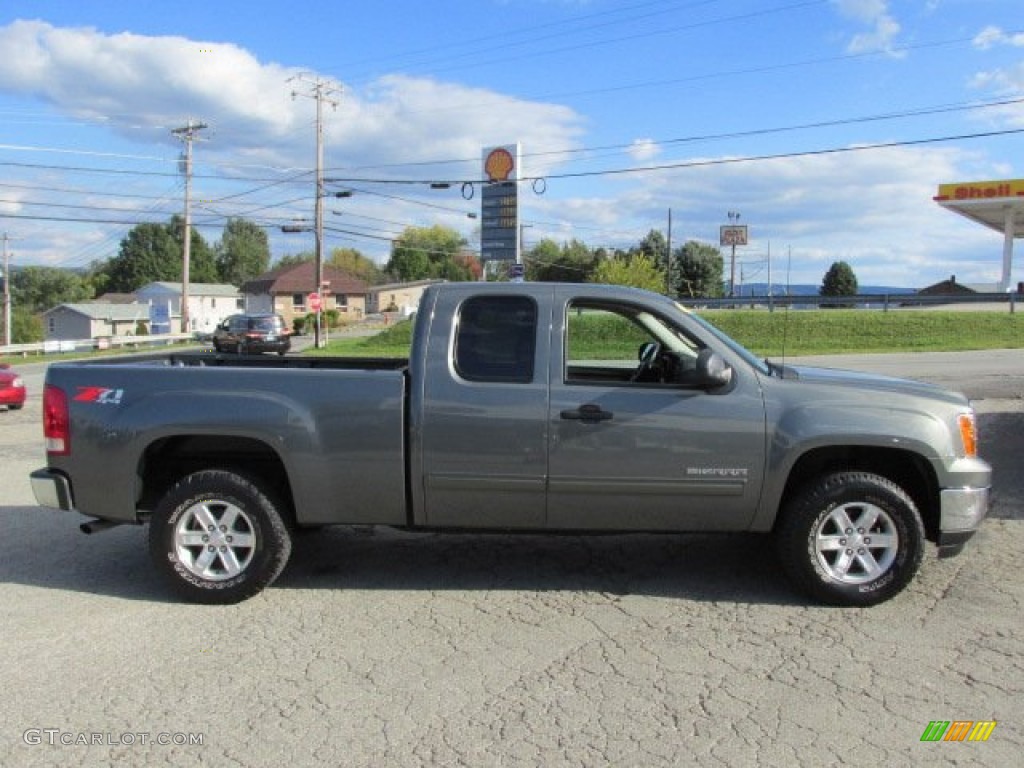Gray Green Metallic 2011 GMC Sierra 1500 SLE Extended Cab 4x4 Exterior Photo #86207414