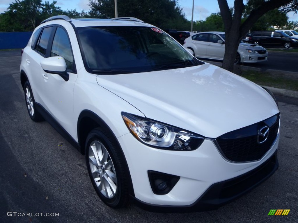 2014 CX-5 Grand Touring - Crystal White Pearl Mica / Sand photo #1