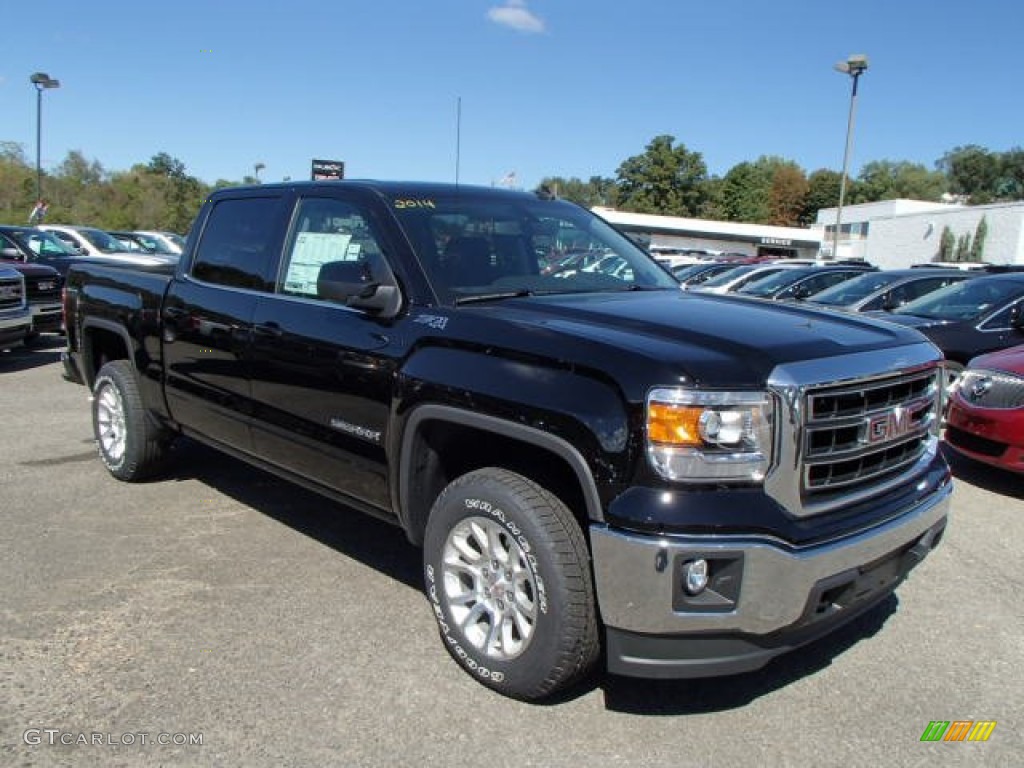 2014 Sierra 1500 SLE Crew Cab 4x4 - Onyx Black / Jet Black photo #3