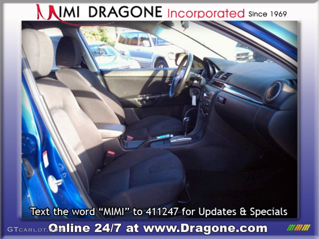 2007 MAZDA3 s Touring Sedan - Aurora Blue Mica / Gray/Black photo #16