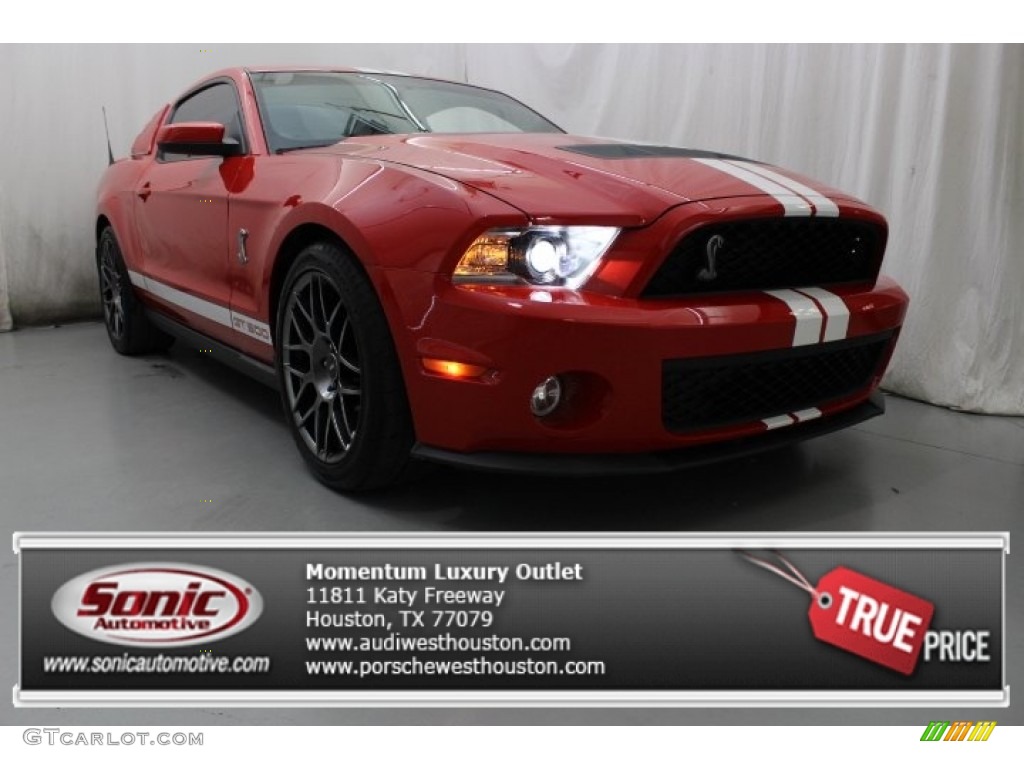 2012 Mustang Shelby GT500 Coupe - Race Red / Charcoal Black/White photo #1