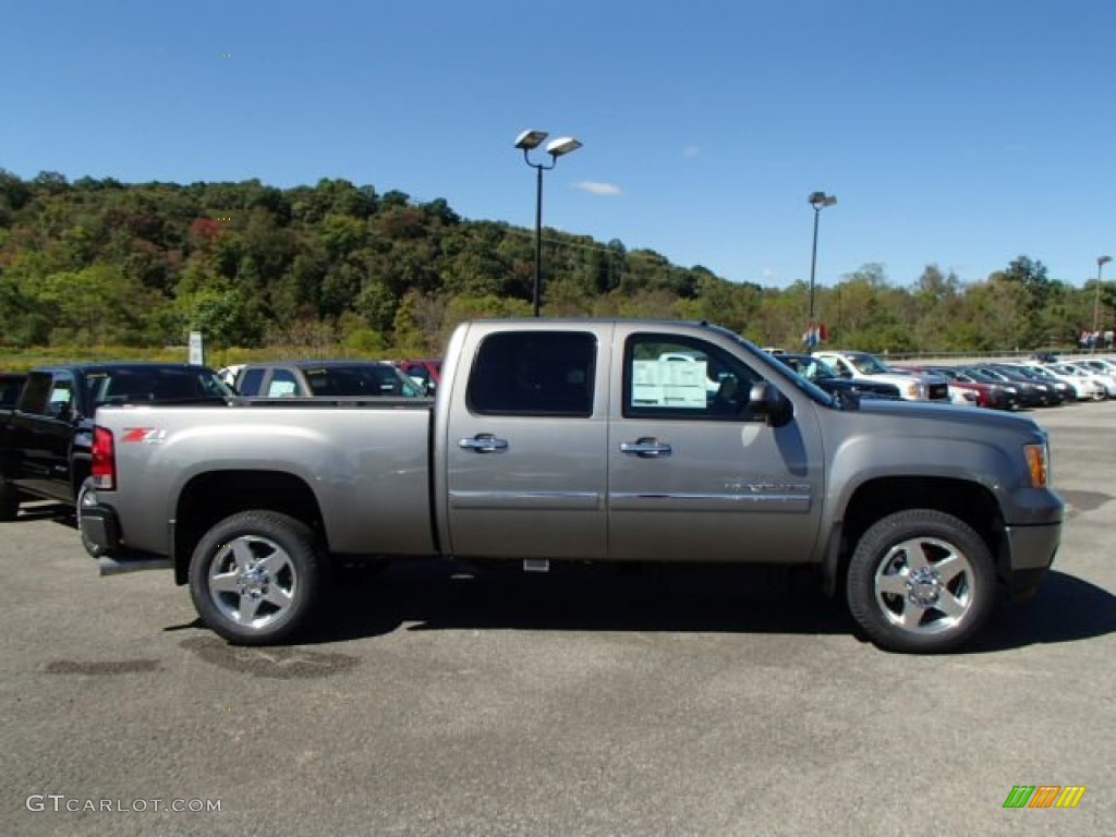 Steel Gray Metallic 2014 GMC Sierra 2500HD Denali Crew Cab 4x4 Exterior Photo #86211188
