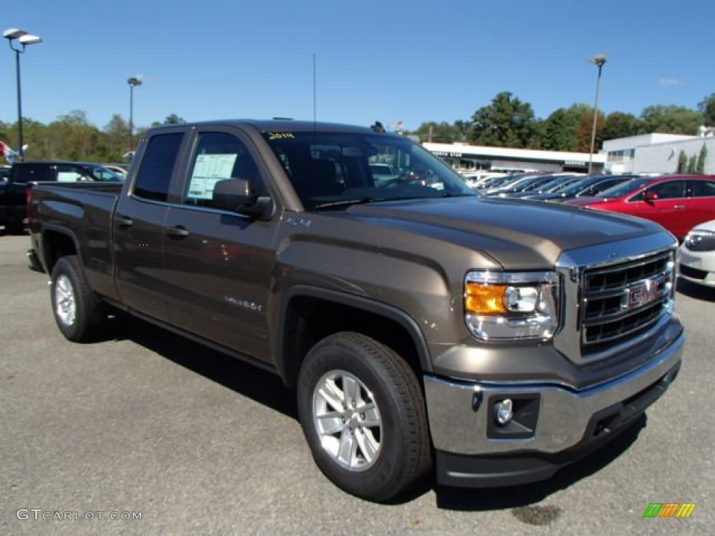 2014 Sierra 1500 SLE Double Cab 4x4 - Bronze Alloy Metallic / Jet Black photo #3