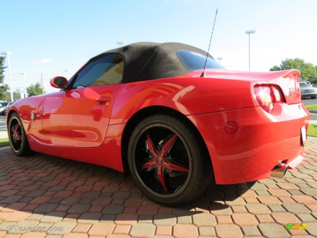 2003 Z4 2.5i Roadster - Bright Red / Beige photo #2