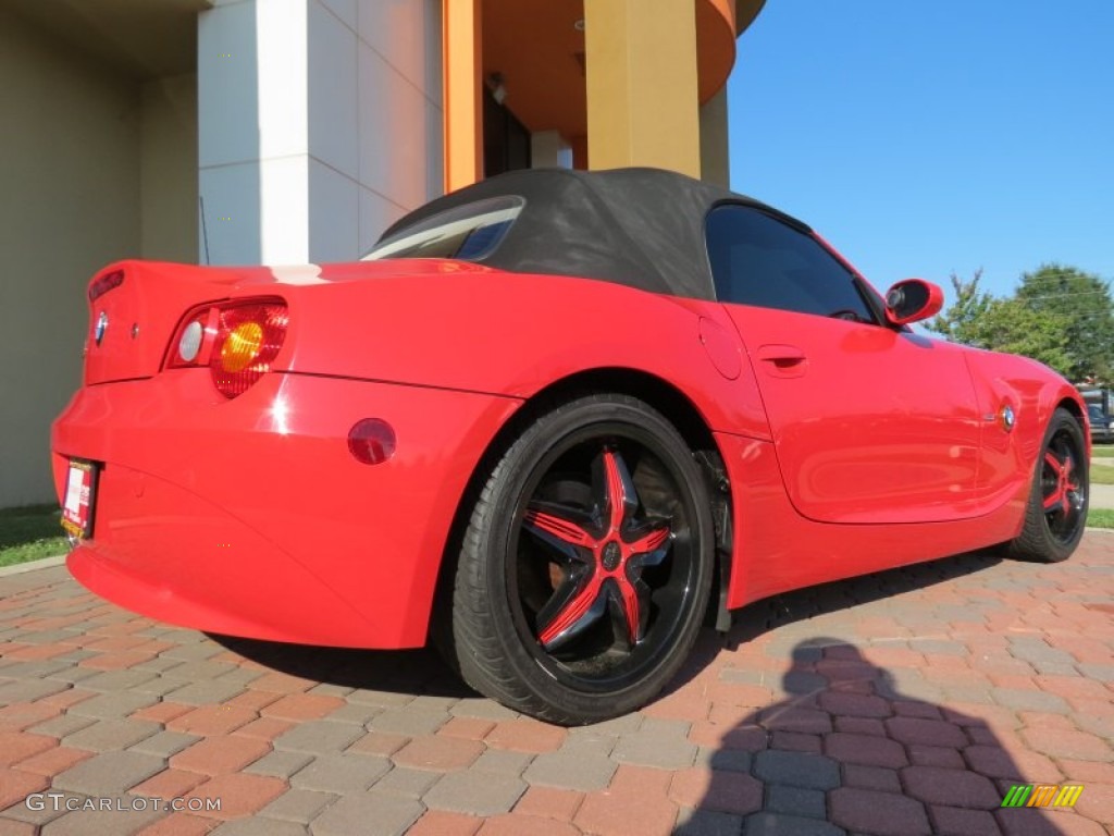2003 Z4 2.5i Roadster - Bright Red / Beige photo #3