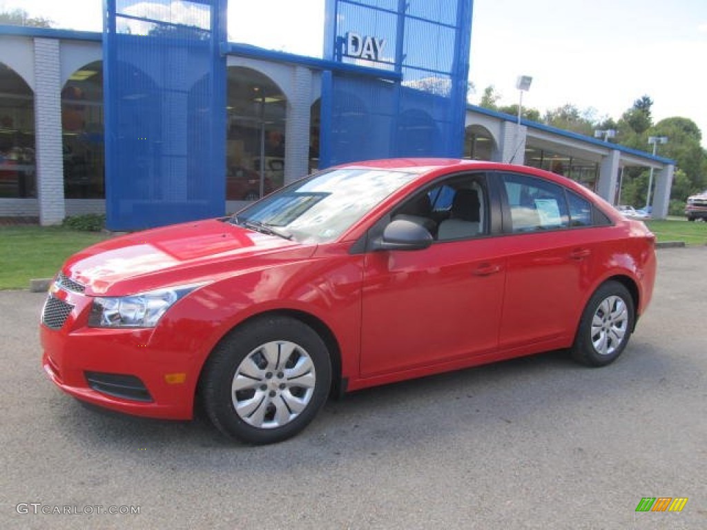 2014 Cruze LS - Red Hot / Jet Black/Medium Titanium photo #1