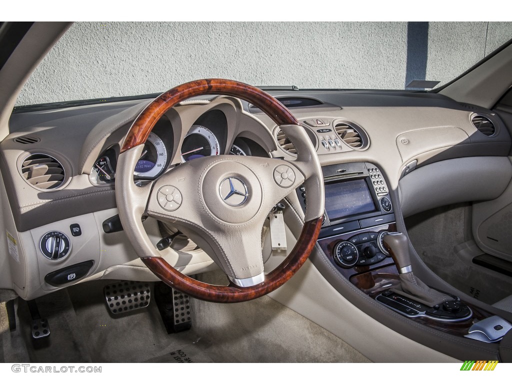 Stone Interior 2009 Mercedes-Benz SL 550 Roadster Photo #86213150