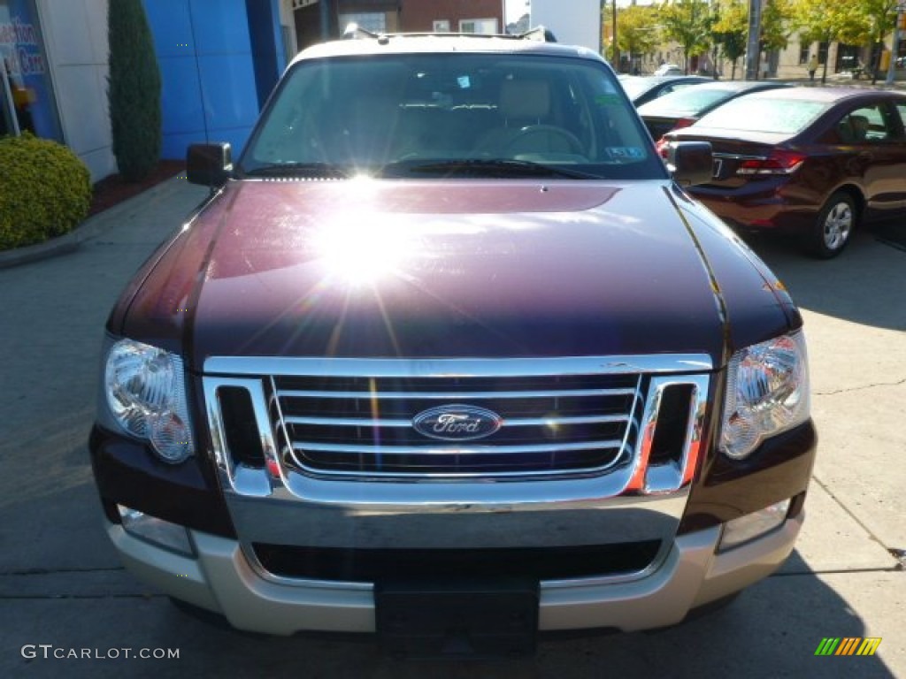 2008 Explorer Eddie Bauer 4x4 - Dark Cherry Metallic / Camel photo #18