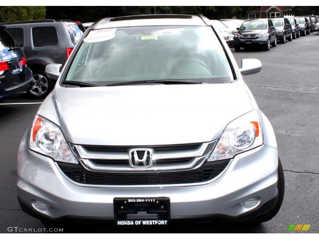 2010 CR-V EX-L AWD - Alabaster Silver Metallic / Gray photo #2