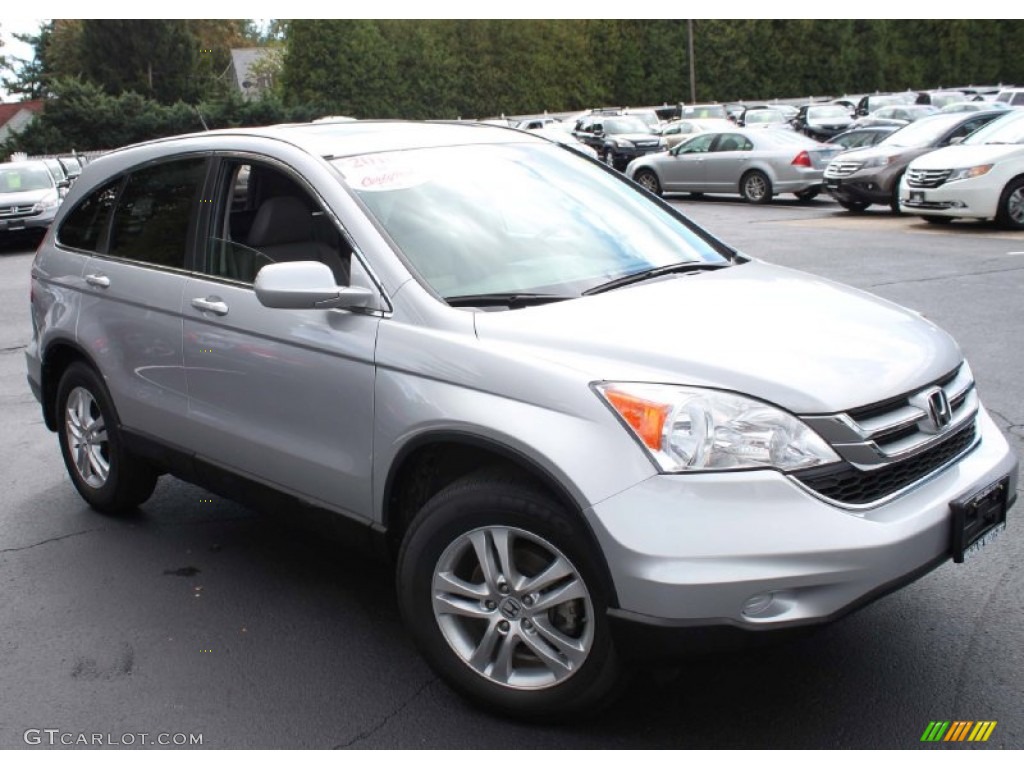 2010 CR-V EX-L AWD - Alabaster Silver Metallic / Gray photo #3
