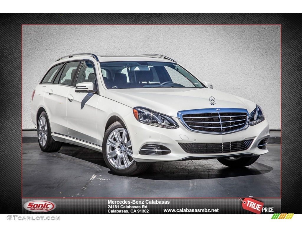 2014 E 350 4Matic Wagon - Diamond White Metallic / Black photo #1