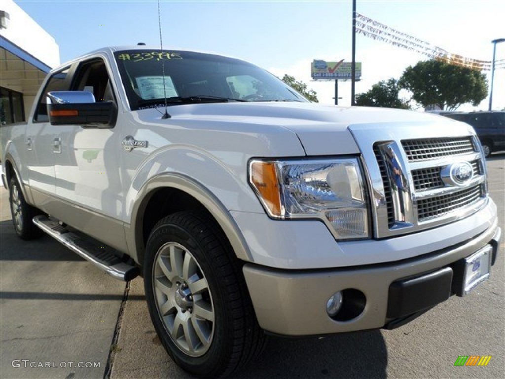 2010 F150 King Ranch SuperCrew - Oxford White / Chapparal Leather photo #7