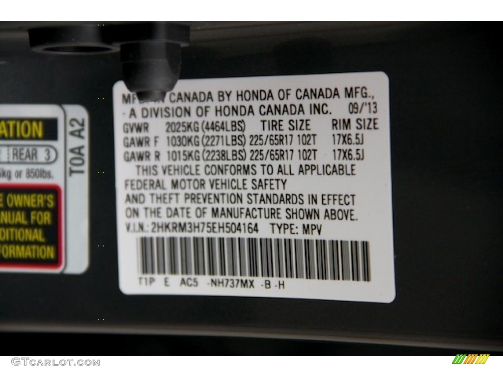 2014 CR-V EX-L - Polished Metal Metallic / Gray photo #22