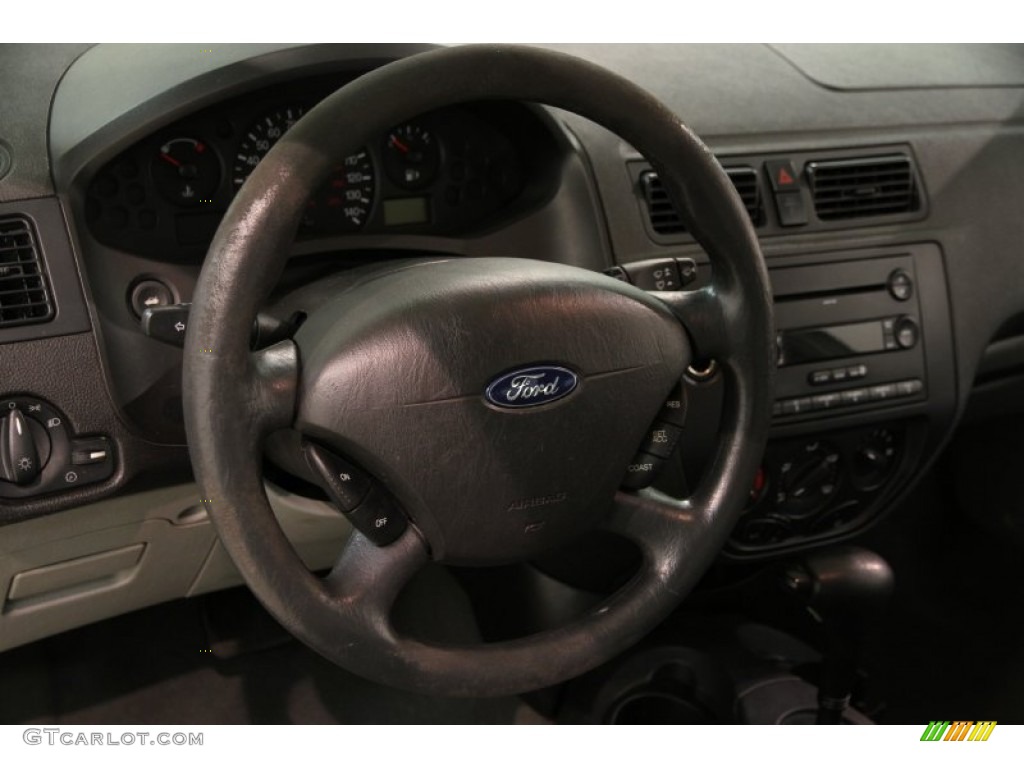 2007 Ford Focus ZXW SES Wagon Charcoal/Light Flint Steering Wheel Photo #86221613