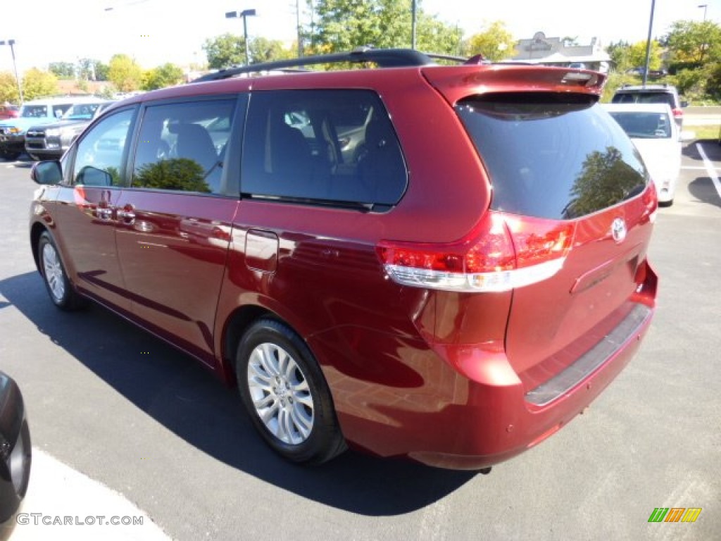 2011 Sienna XLE - Salsa Red Pearl / Bisque photo #3