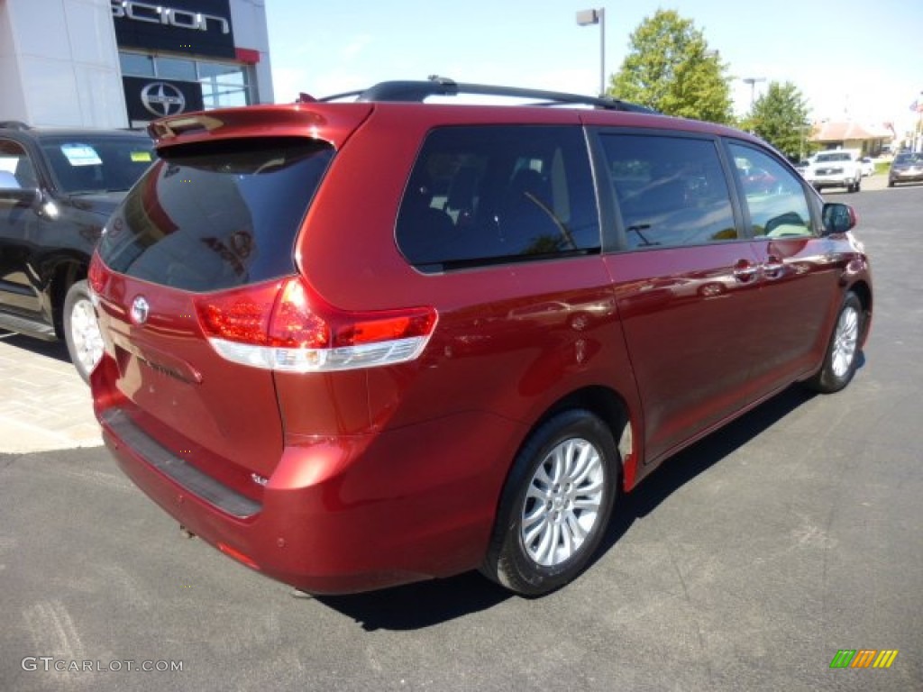 2011 Sienna XLE - Salsa Red Pearl / Bisque photo #5