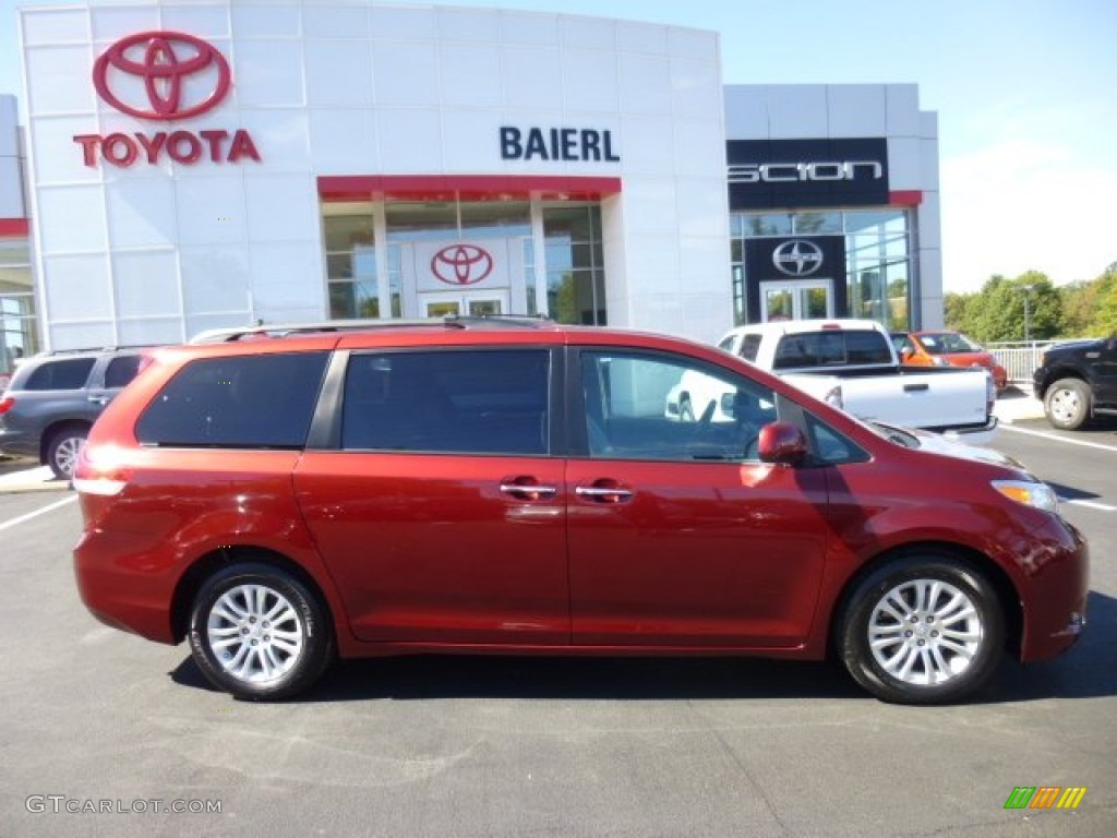2011 Sienna XLE - Salsa Red Pearl / Bisque photo #6