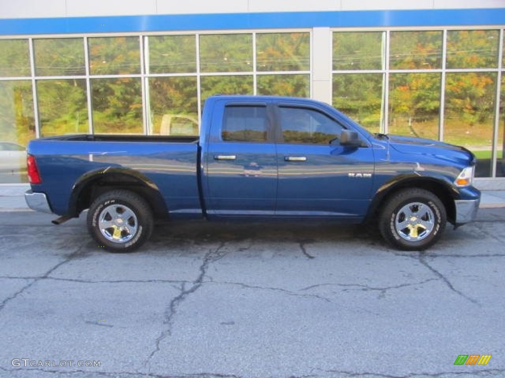 2010 Ram 1500 SLT Quad Cab 4x4 - Deep Water Blue Pearl / Dark Slate/Medium Graystone photo #2