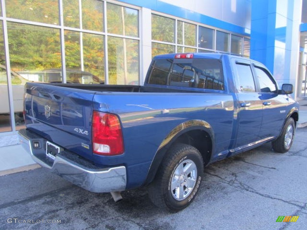 2010 Ram 1500 SLT Quad Cab 4x4 - Deep Water Blue Pearl / Dark Slate/Medium Graystone photo #4