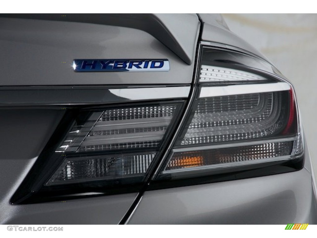 2013 Civic Hybrid-L Sedan - Alabaster Silver Metallic / Gray photo #4