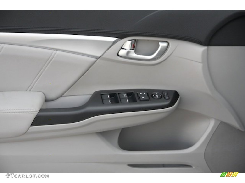 2013 Civic Hybrid-L Sedan - Alabaster Silver Metallic / Gray photo #11