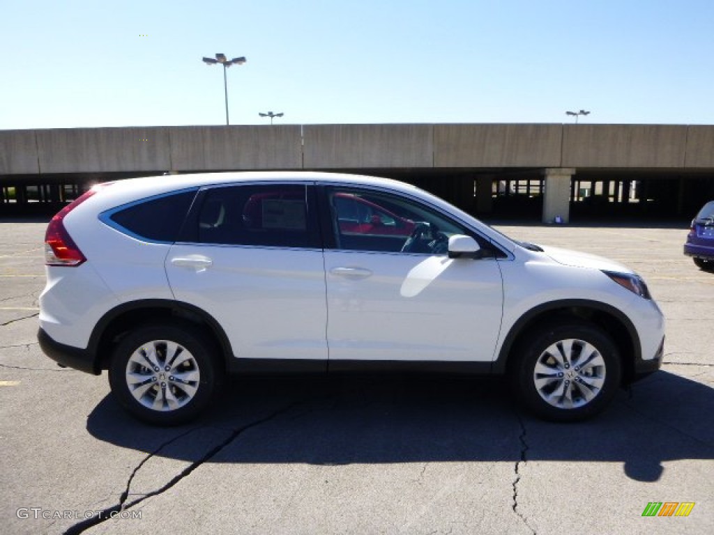 2014 CR-V EX AWD - White Diamond Pearl / Beige photo #2