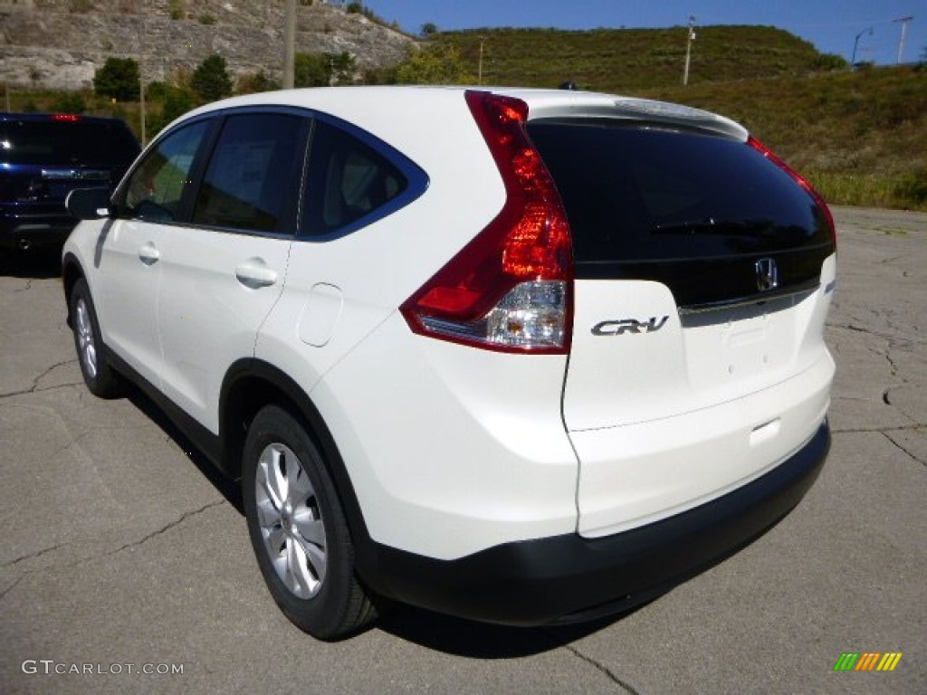 2014 CR-V EX AWD - White Diamond Pearl / Beige photo #5