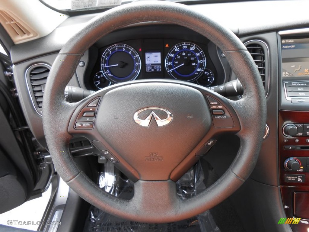 2011 Infiniti EX 35 AWD Graphite Steering Wheel Photo #86224796