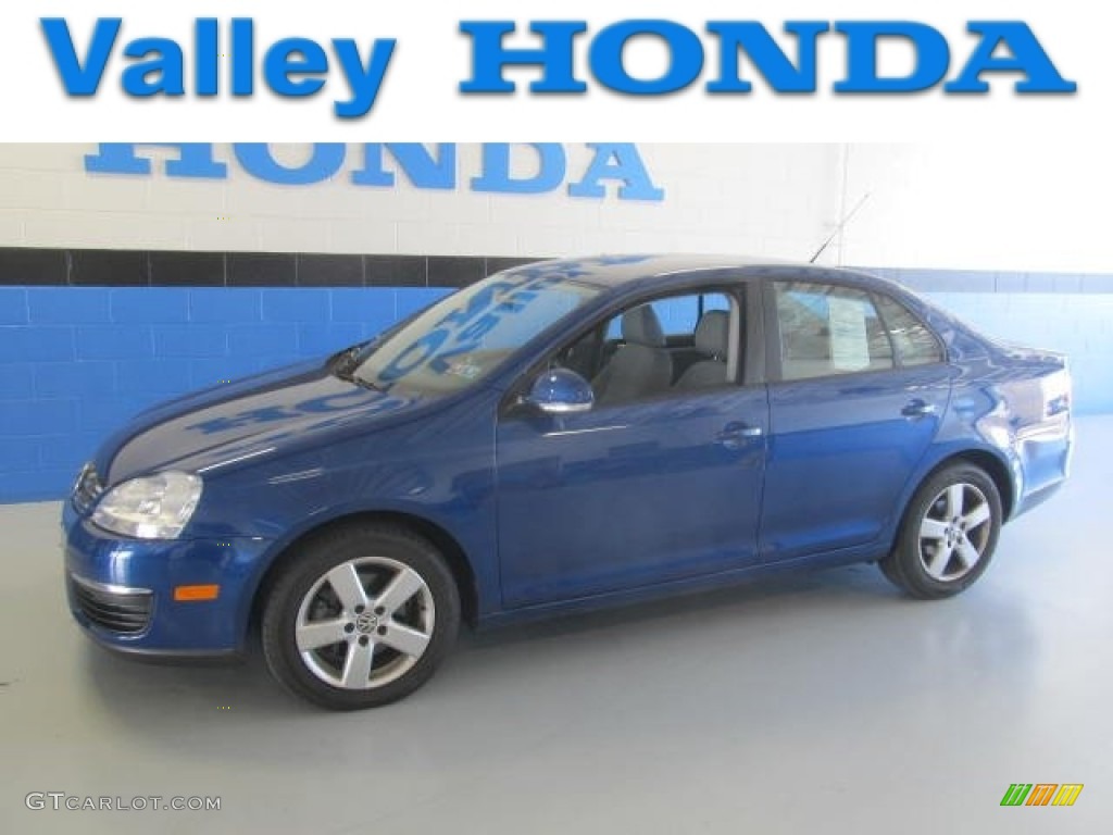 2009 Jetta S Sedan - Laser Blue Metallic / Art Grey photo #1