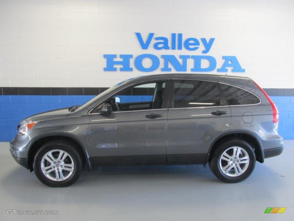 2011 CR-V EX 4WD - Polished Metal Metallic / Black photo #2