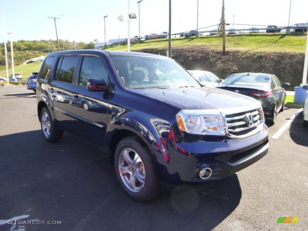 2014 Pilot EX-L 4WD - Obsidian Blue Pearl / Gray photo #1