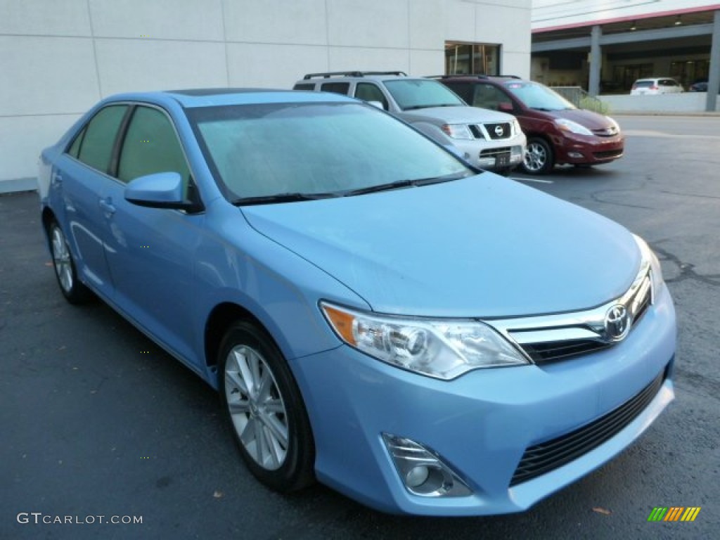 2012 Camry XLE - Clearwater Blue Metallic / Ivory photo #1