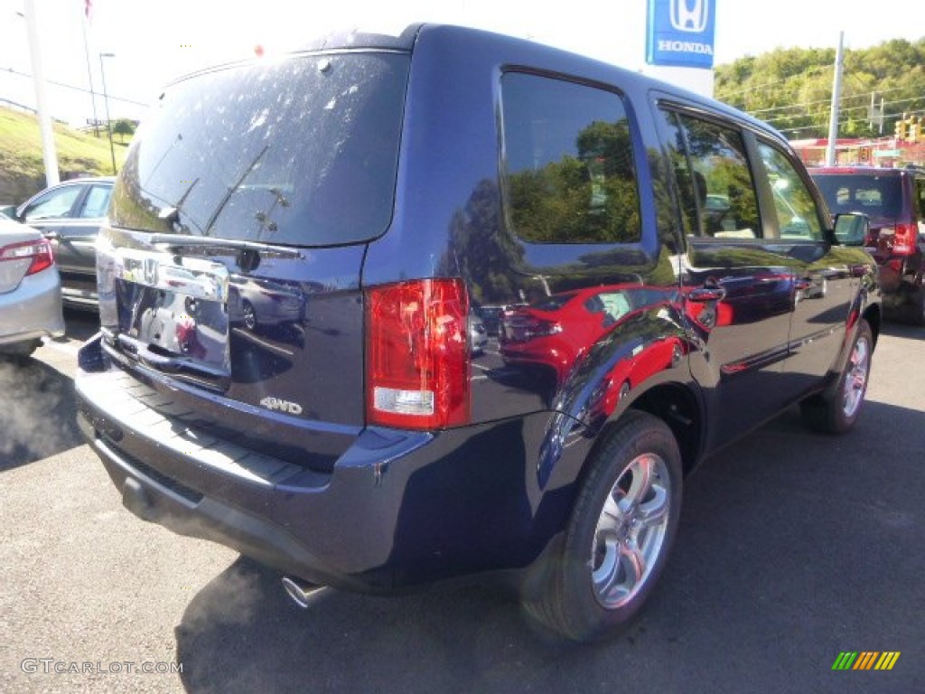 2014 Pilot EX-L 4WD - Obsidian Blue Pearl / Gray photo #3