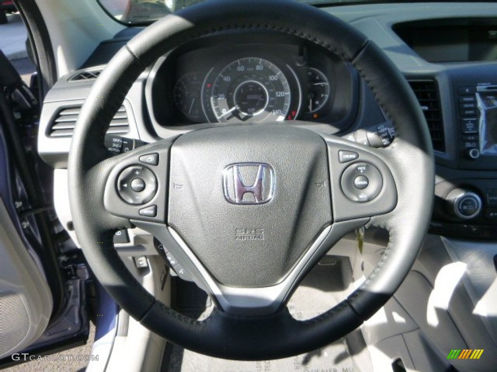 2014 Honda CR-V EX-L AWD Gray Steering Wheel Photo #86226665