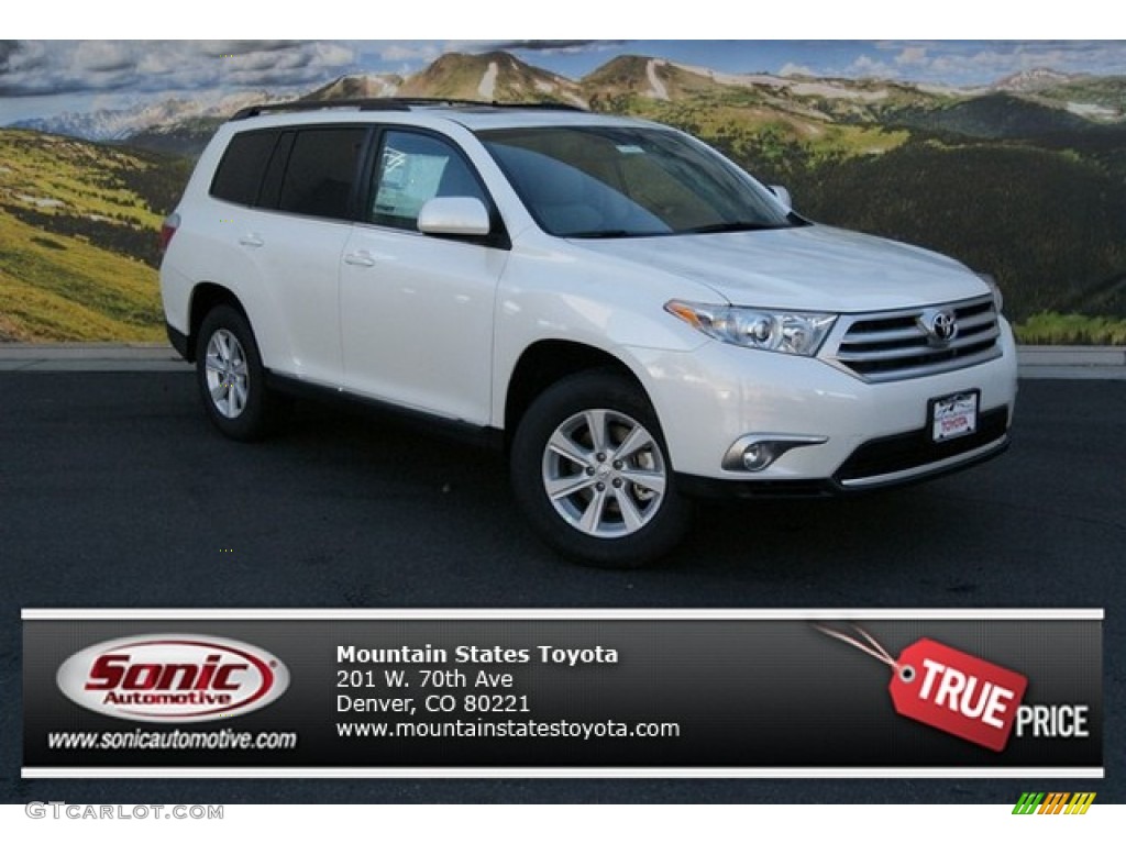 2013 Highlander SE 4WD - Blizzard White Pearl / Ash photo #1