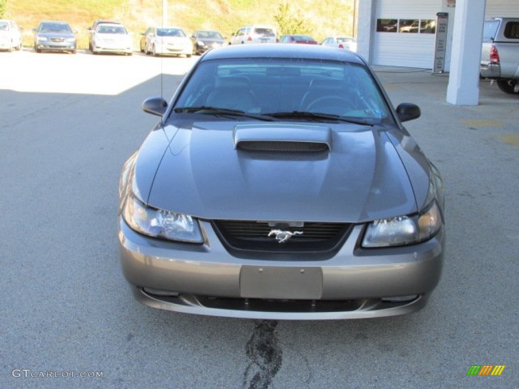 2001 Mustang GT Coupe - Mineral Grey Metallic / Dark Charcoal photo #3