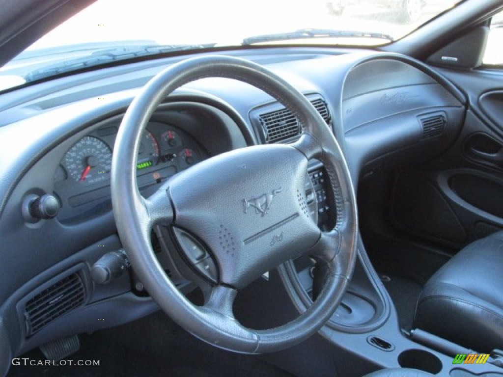 2001 Mustang GT Coupe - Mineral Grey Metallic / Dark Charcoal photo #10