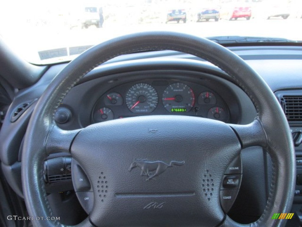 2001 Mustang GT Coupe - Mineral Grey Metallic / Dark Charcoal photo #16