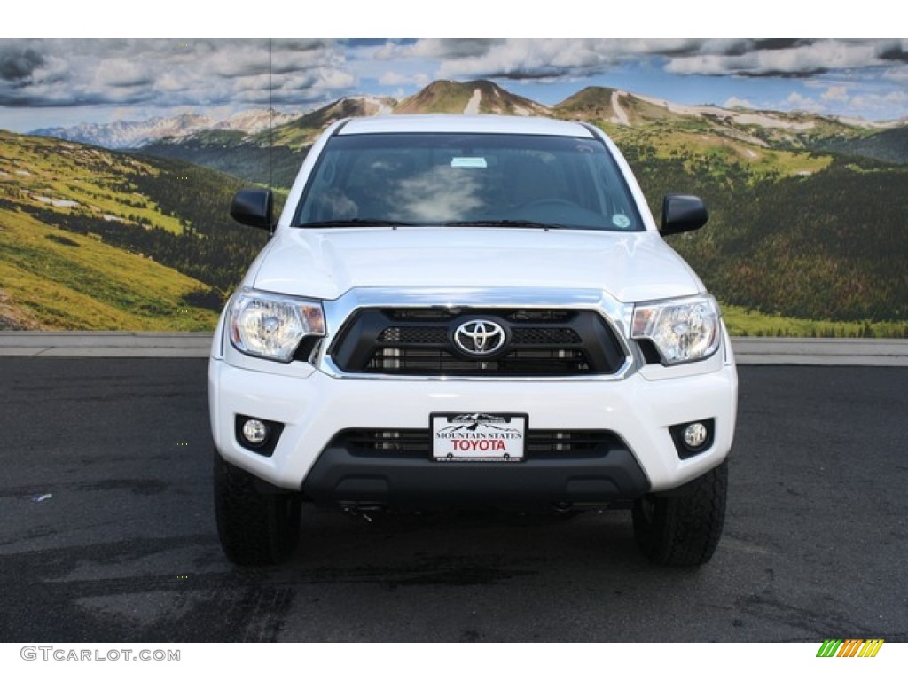 2013 Tacoma V6 TRD Double Cab 4x4 - Super White / Graphite photo #2