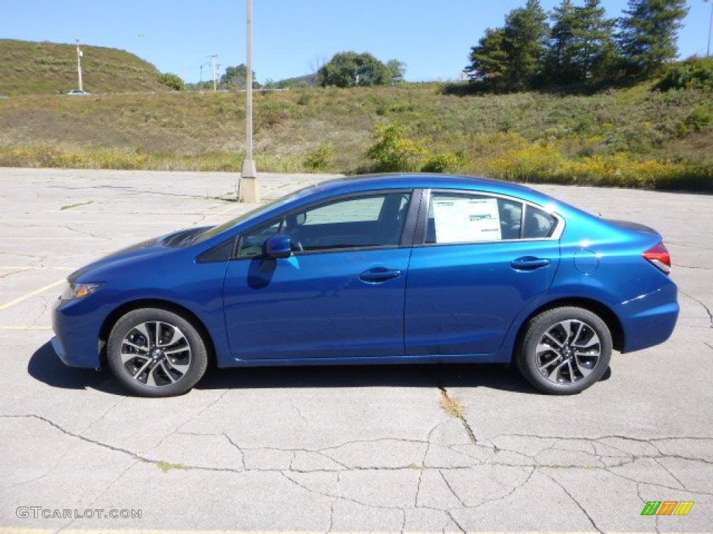 Dyno Blue Pearl 2013 Honda Civic EX Sedan Exterior Photo #86230478