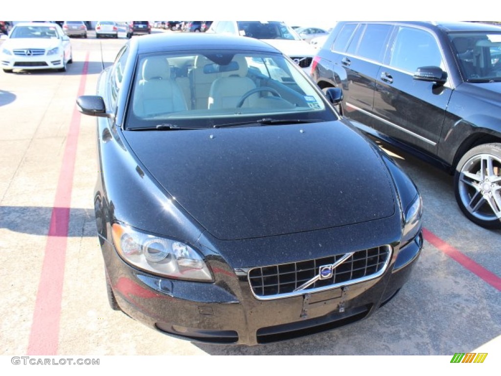 2007 C70 T5 Convertible - Solid Black / Calcite Cream photo #2