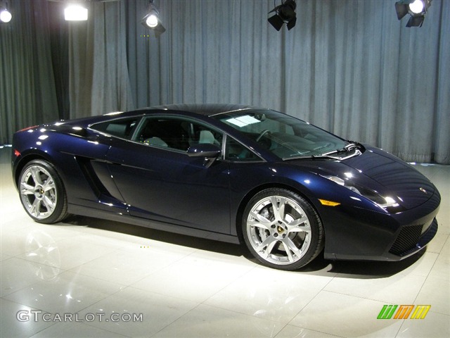 2006 Gallardo Coupe E-Gear - Blu Fontus / 2-Tone Grey and Black photo #3