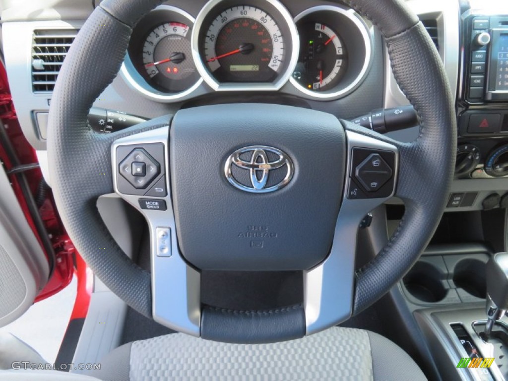 2014 Toyota Tacoma SR5 Prerunner Access Cab Graphite Steering Wheel Photo #86232092