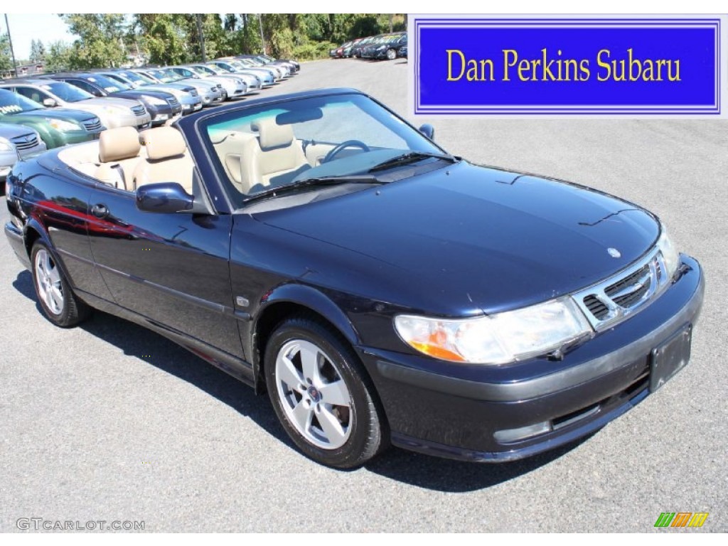 2003 9-3 SE Convertible - Midnight Blue Metallic / Sand Beige photo #1