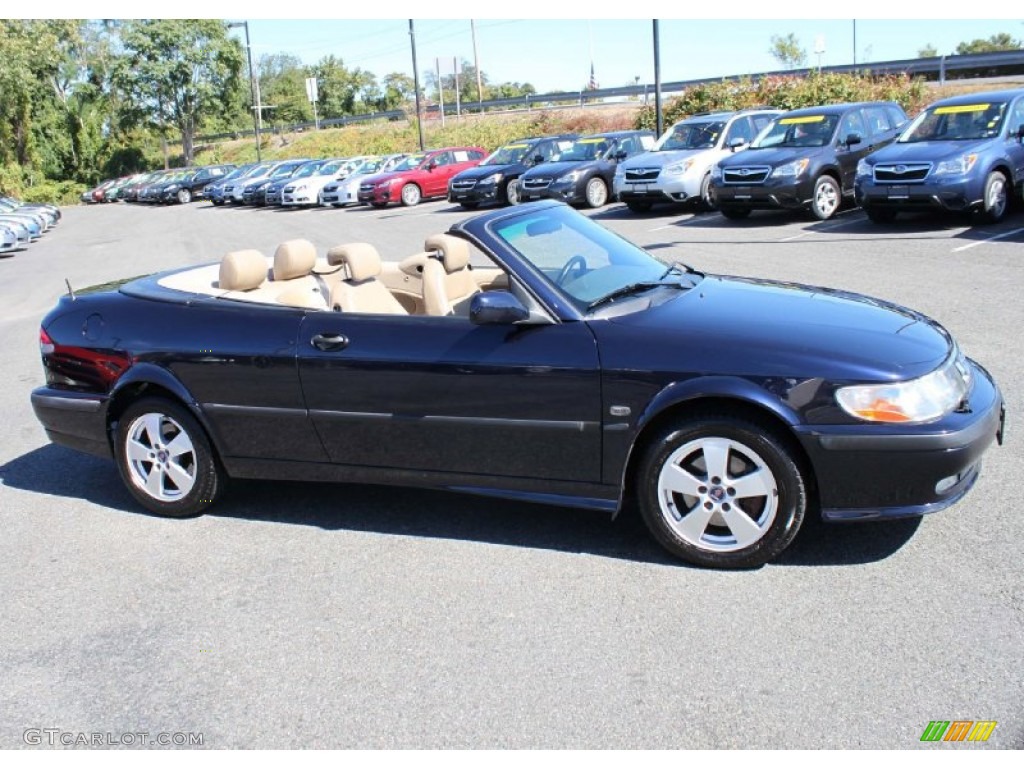 2003 9-3 SE Convertible - Midnight Blue Metallic / Sand Beige photo #4