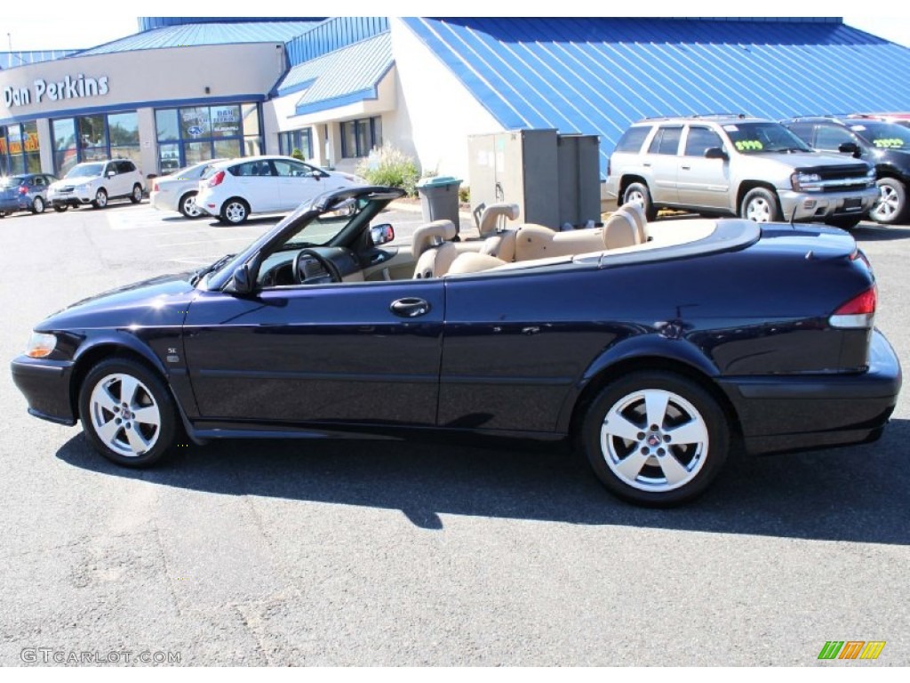2003 9-3 SE Convertible - Midnight Blue Metallic / Sand Beige photo #11