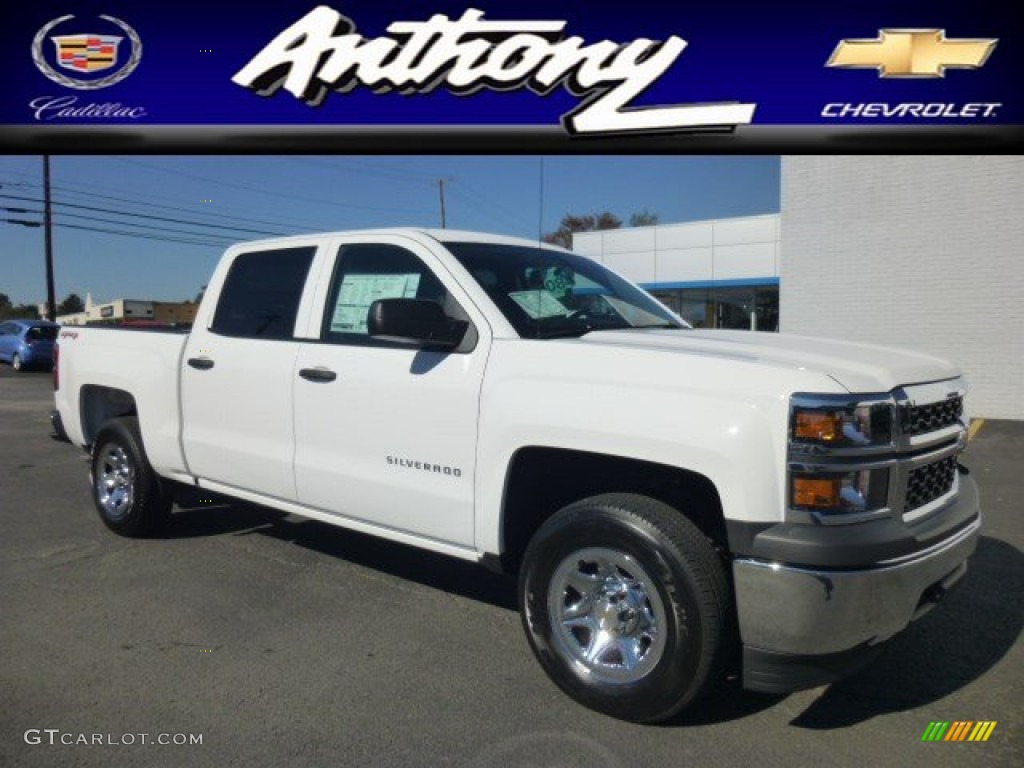 2014 Silverado 1500 WT Crew Cab 4x4 - Summit White / Jet Black/Dark Ash photo #1