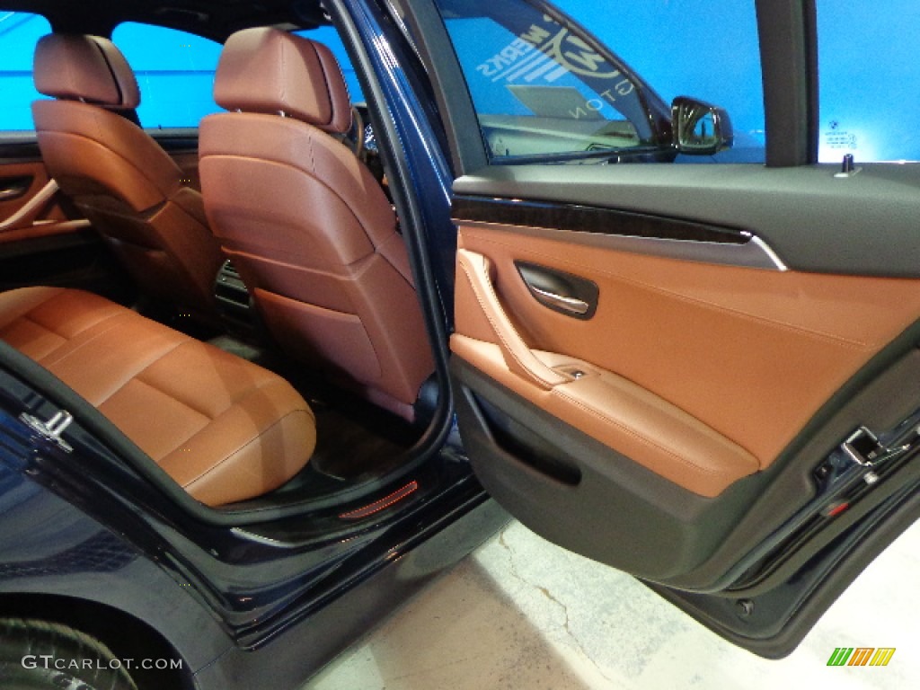 2012 5 Series 550i xDrive Sedan - Imperial Blue Metallic / Cinnamon Brown photo #30