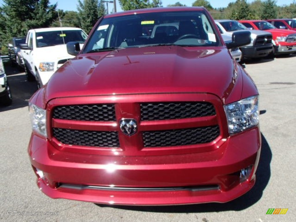 2014 1500 Tradesman Quad Cab 4x4 - Deep Cherry Red Crystal Pearl / Black/Diesel Gray photo #3