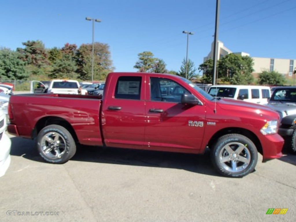 2014 1500 Tradesman Quad Cab 4x4 - Deep Cherry Red Crystal Pearl / Black/Diesel Gray photo #5